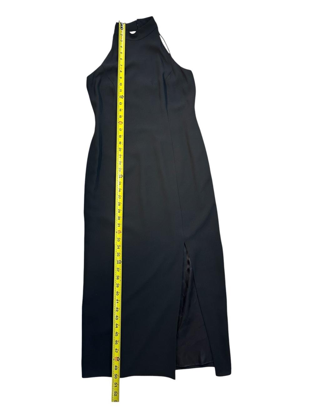 Ursula of Switzerland Black Halter Evening Gown Open Back Formal Dress Size 8 - Picture 3 of 10